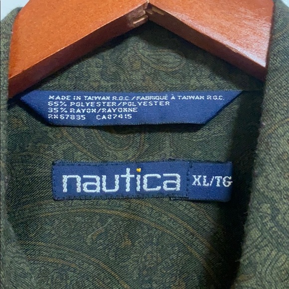 Dark green paisley dress shirt - Picture 3 of 4